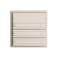 KNX-Taster RGB EDUE, 250mW, m.RGB-LED, m.Papiereinlage, 3×Taste 2×Tastenb. crema