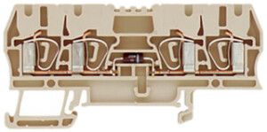 Bauelement-Reihenklemme Weidmüller ZDU 2.5/2X2AN/D+ Zugfeder 2.5mm² TS35 beige