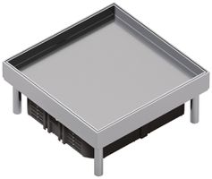 Schwerlastkassette Hager Q06 6 32×200×200mm rostfreier Stahl