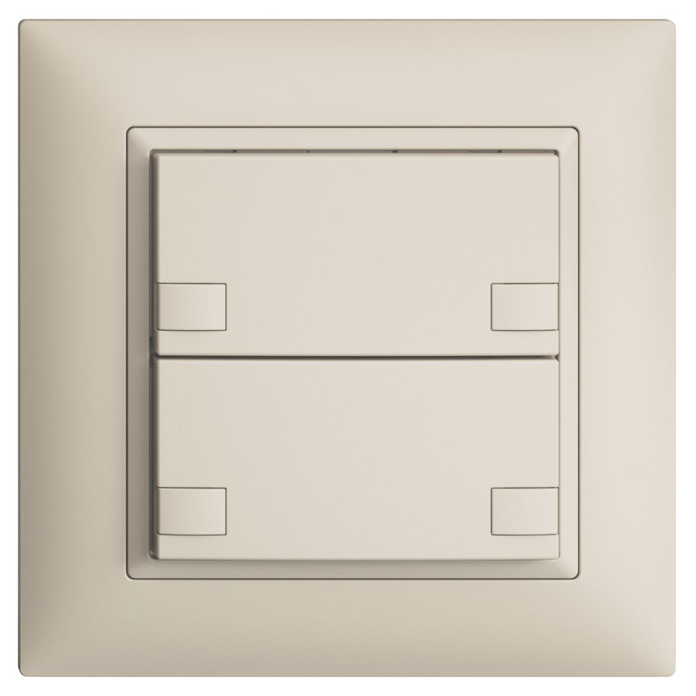 Poussoir KNX RGB ENC EDUE FMI, 250mW, s.LED, 2×poussoir, comm.2×touches, crema
