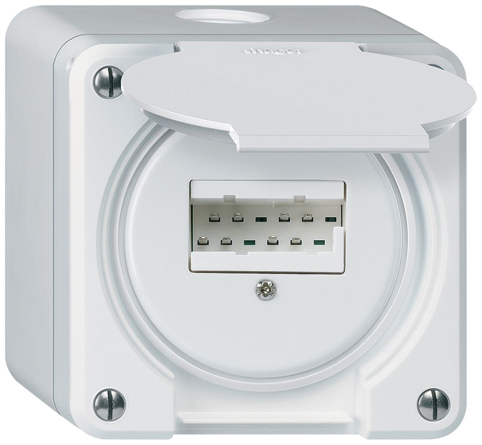 Boîte de raccordement AP robusto IP55 blanc 2×TT83