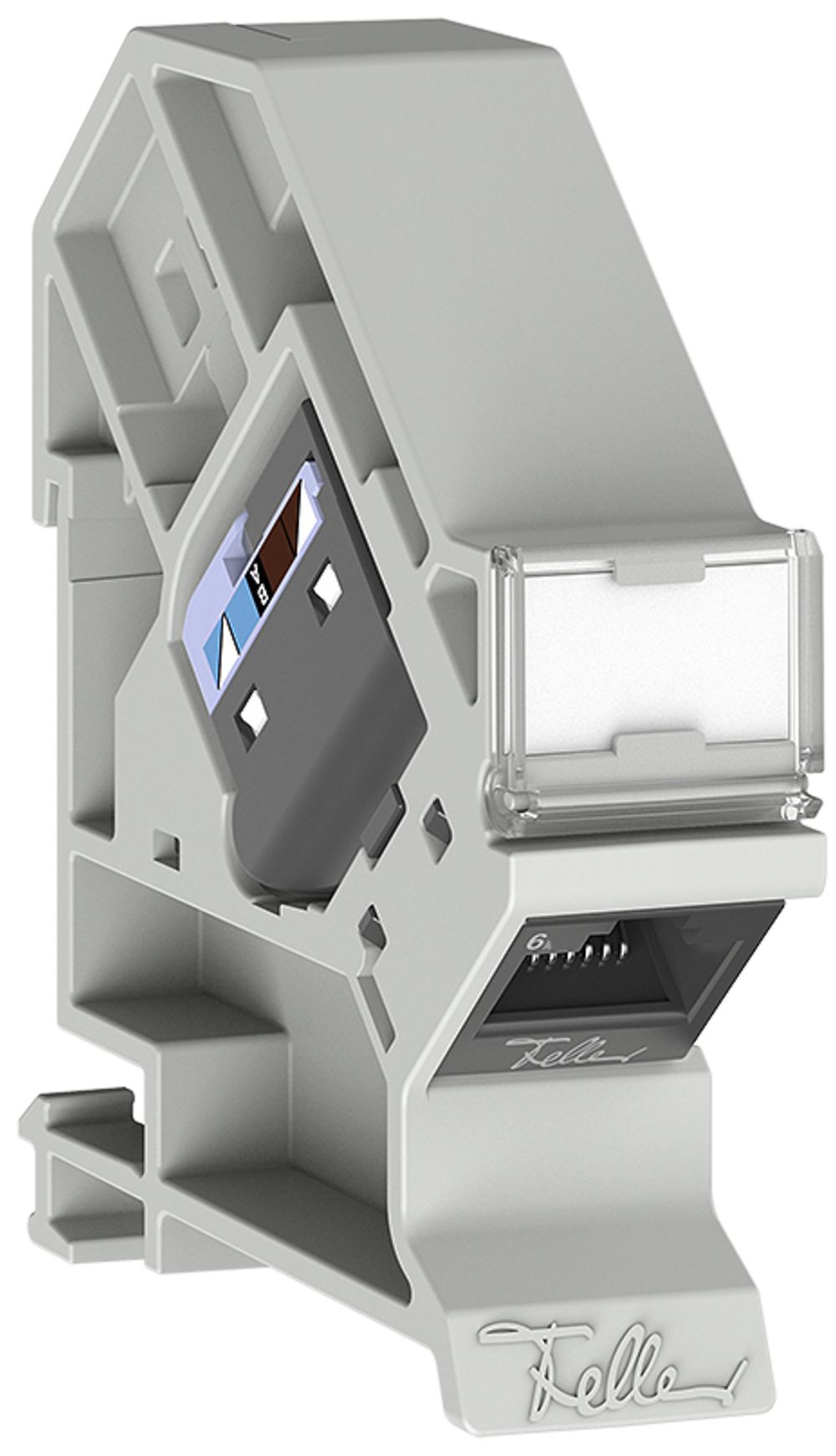 REG-Anschlussmodul Feller EASYNET Kat.6 ungeschirmt für DIN-Schiene