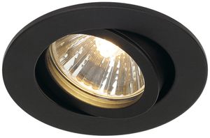 Plafonnier INC SLV NEW TRIA 68 ROUND DL GU10 50W 68mmØINC noir