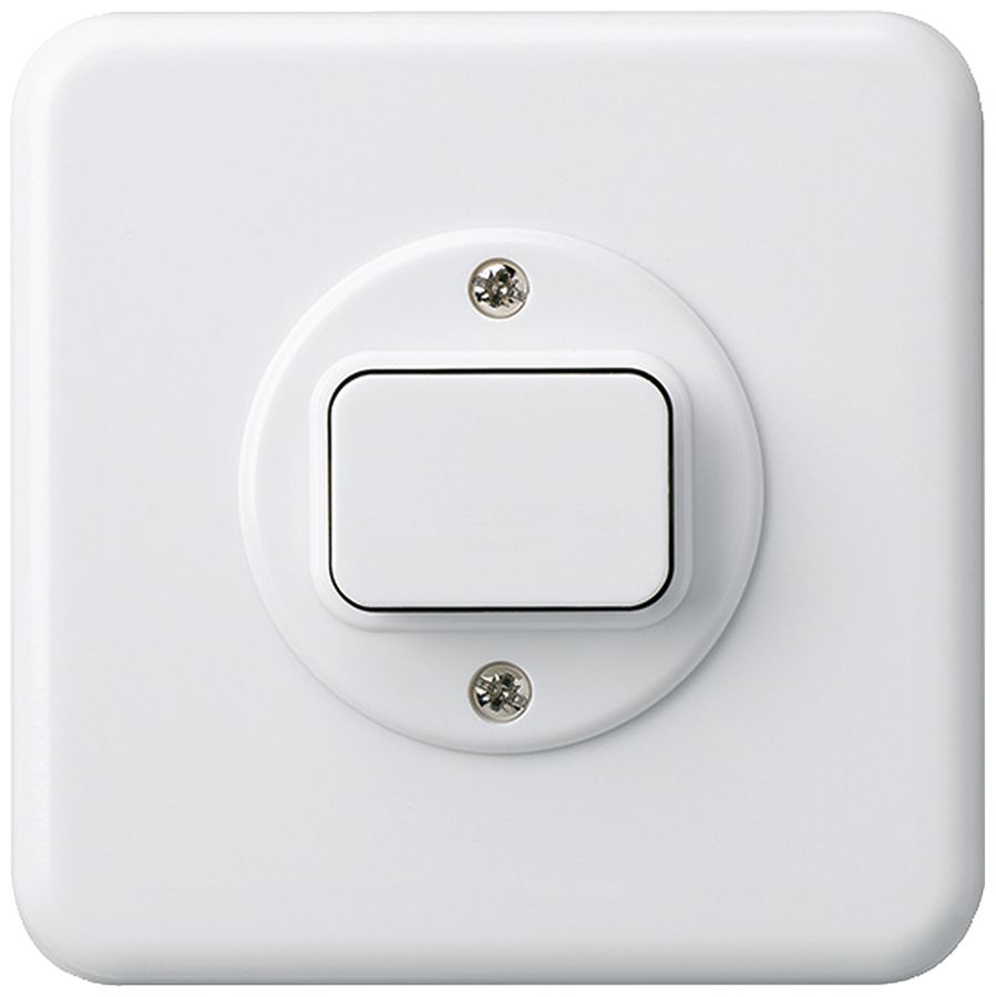 Kit frontal ENC basico 86×86mm blanc pour interr./contact poussoir
