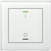 Poussoir KNX RGBW ENC MDT GTL-1TBW.02S 1t/2a temp verre blanc "I/O"
