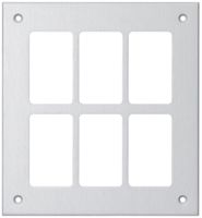 Montageplatte Hager FLF 3/5 2×3 Aluminium eloxiert