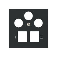 Plaque frontale kallysto pour R&M HWS noir 3 trous SAT multimédia