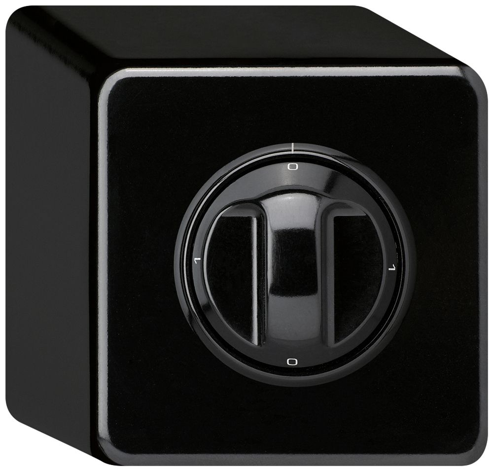 AP-Drehschalter basico 5/1L schwarz mit Drehgriff