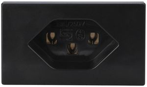 EB-Steckdose Steffen FLF 3/5, 1×T23 16A, halogenfrei, schwarz