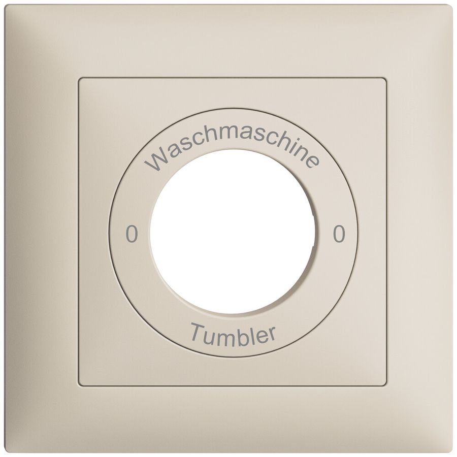 Frontset 0-Waschmaschine-0-Tumbler EDIZIOdue 88×88mm crema