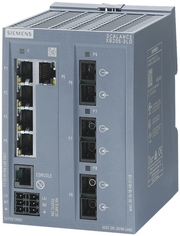 Switch IE Siemens SCALANCE XB205-3LD 5×RJ45 + 3×SC 10/100Mbit/s PROFINET managed