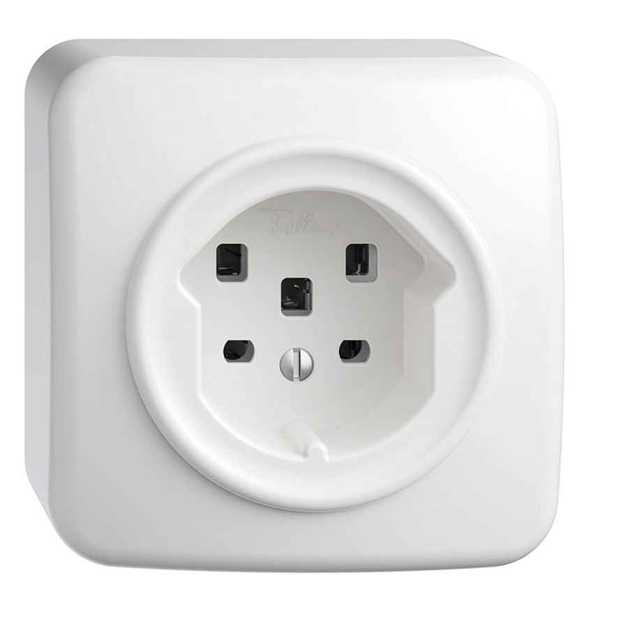 AP-Steckdose STANDARDdue T25 weiss