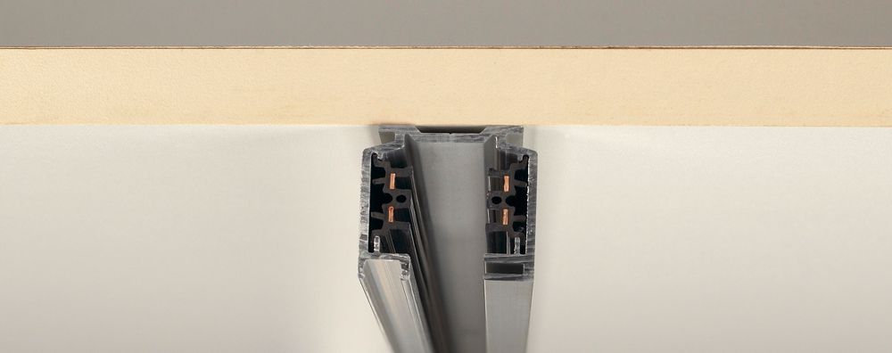 Rail conducteur AP SLV EUTRAC, 3 phases 1m gris argenté