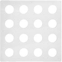 UP-Montageplatte 4×4 Feller NEVO, für Kombination, mit 16 NUP-Ausschnitten, hgu