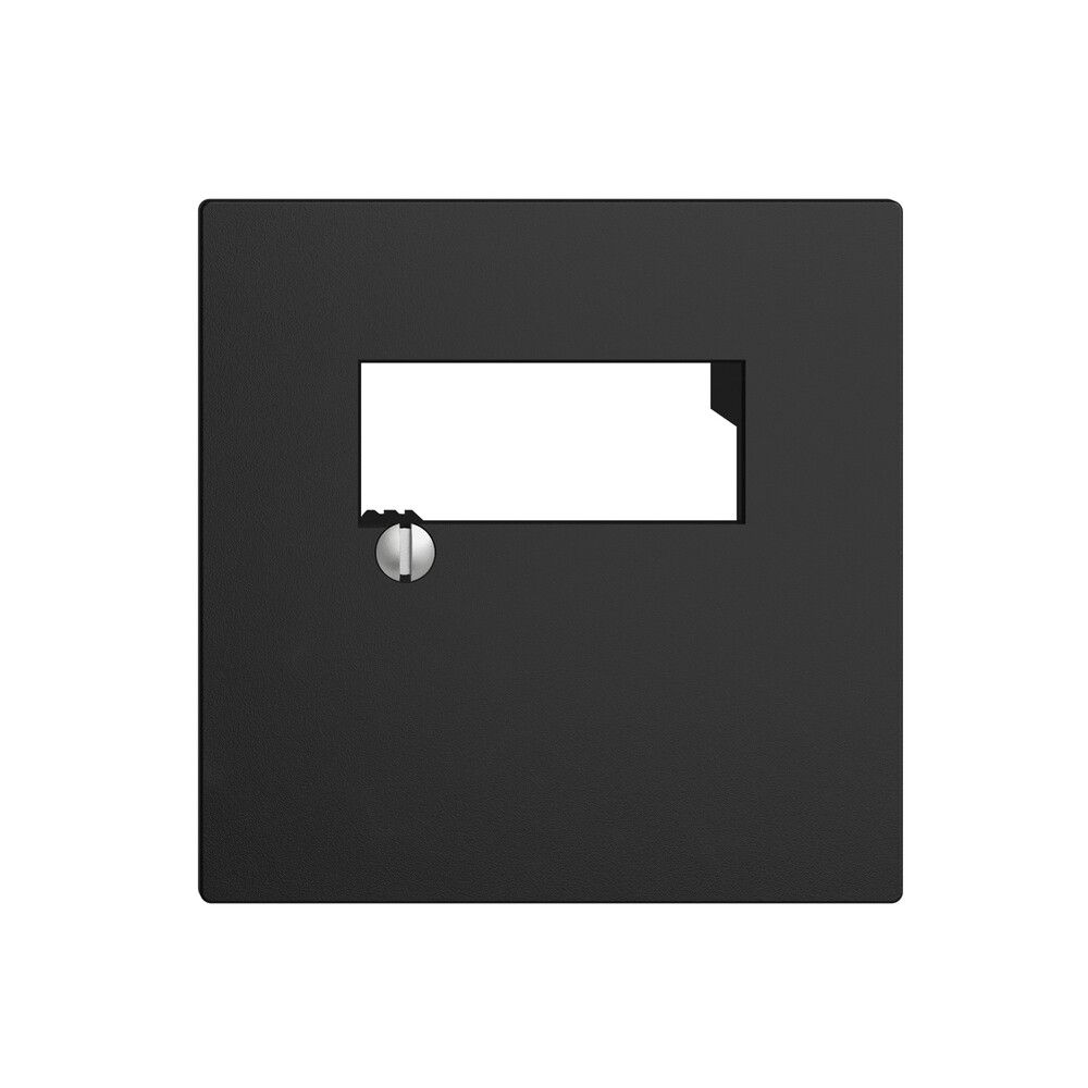 Frontplatte 2×RJ45 EDIZIOdue schwarz R&M swissline