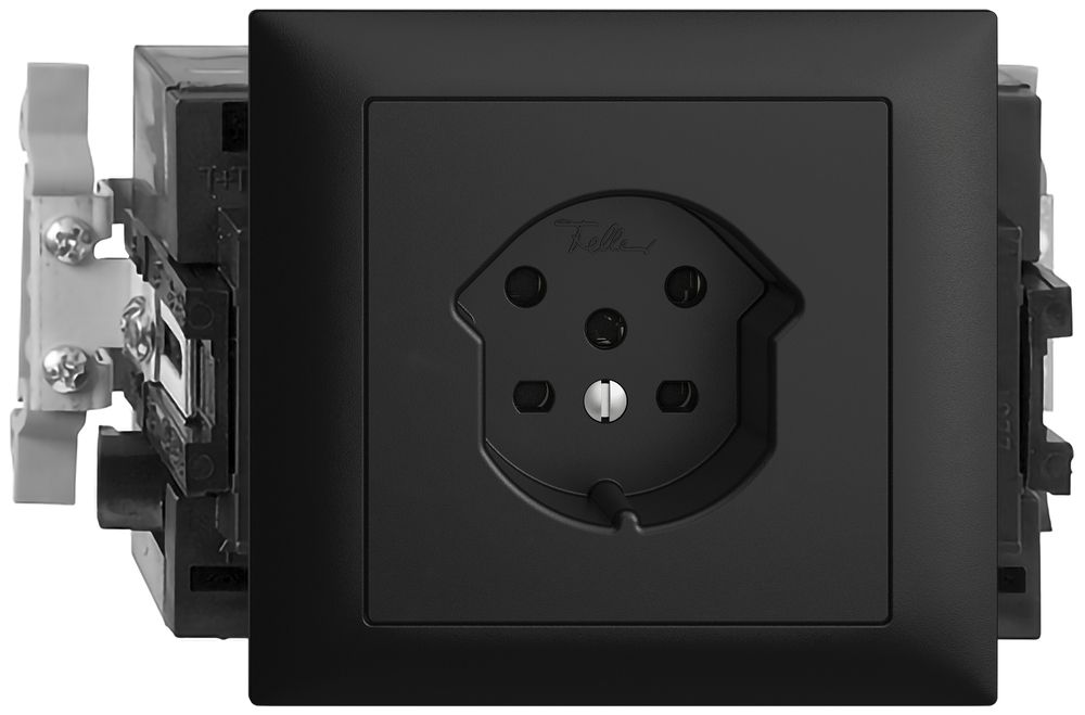 EB-Steckdose EDIZIOdue T15 schwarz 49…69mm Snap