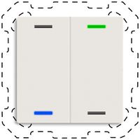 EB-Taster KNX RGBW MDT BE-TAL60T211.01 2T/4B Temp.weiss matt "neutral"