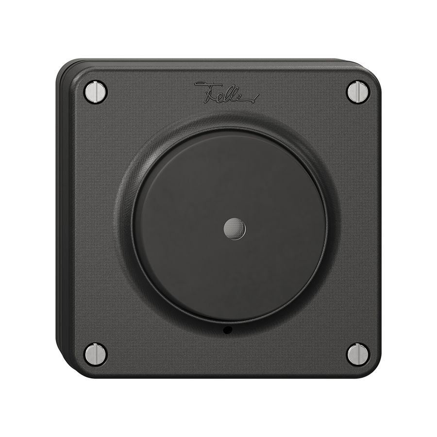 NUP-Leucht-Drucktaster NEVO, m.Frontlinse, LED gelb, S/Ö 1L, schwarz