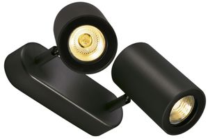 Decken-/Wandleuchte SLV ENOLA_B, 2×GU10 50W IP20 mattschwarz