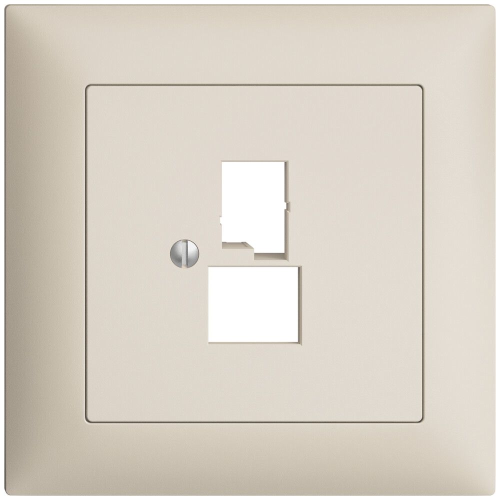 UP-Frontset EDIZIOdue crema für DSL-Breitband Dose