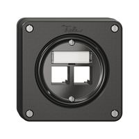 Kit di montaggio NUPU Feller S-One EASYNET, per 2×RJ45, profondità 28 mm, nero