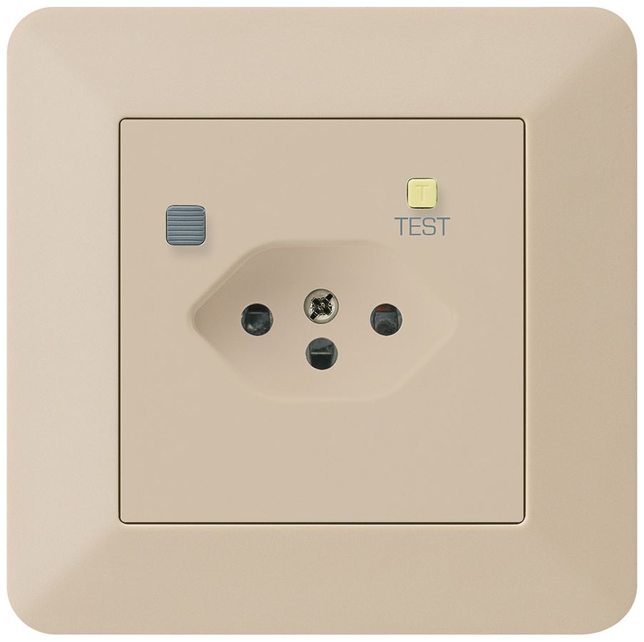UP-Steckdose KTR T13 FI 30mA beige
