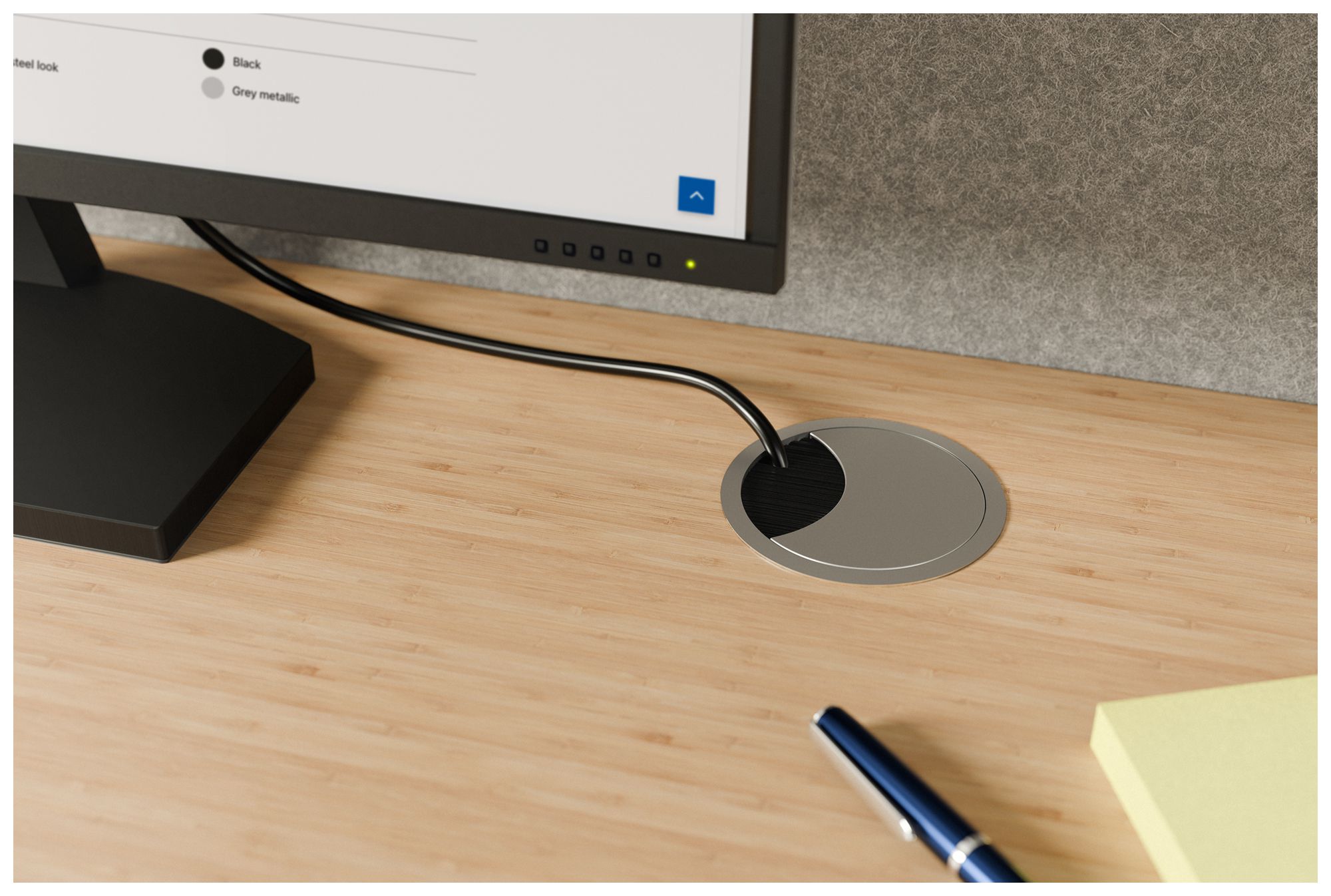 Sortie de câble BACHMANN LOOP ROUND Ø80mm zamak aluminium