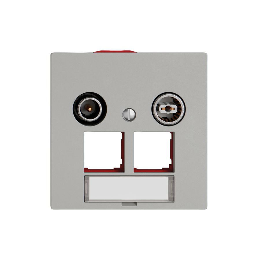 Prise multimédia TV-R EDIZIO.liv SNAPFIX® EASYNET p.2×RJ45 S-One 15dB grc