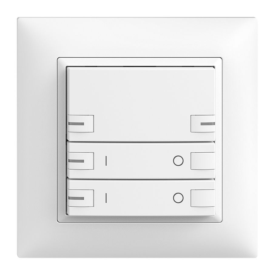 Kit frontal ENC EDIZIOdue zepAIR ON/OFF 2C sans marquage avec LED blanc
