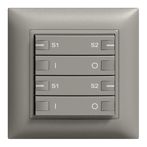 Kit frontale ON-OFF scena 2c/4t ZEP 88×88mm grigio scuro