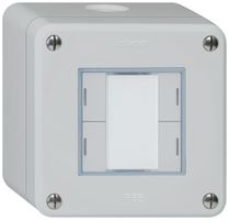 AP-Taster robusto Q KNX 4× RGB LED s/e-link hellgrau