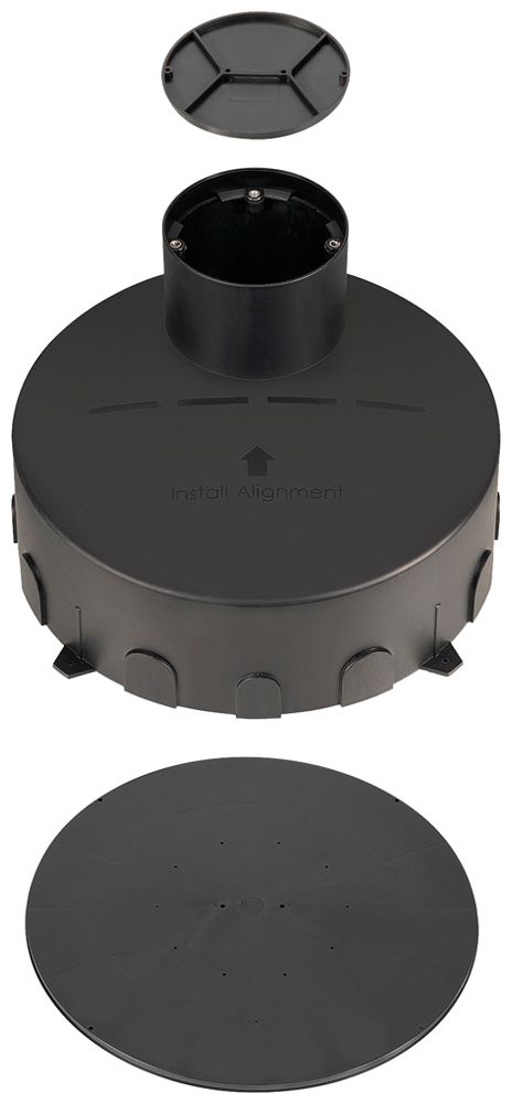 EB-Gehäuse SLV DASAR M Kunststoff Ø310×180mm schwarz