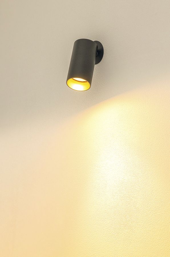 Spot SLV KAMI GU10 1×0…10W Ø55×125mm noir/or