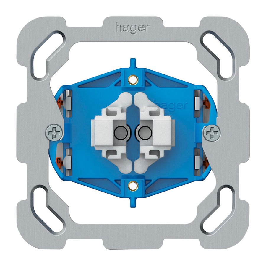 Interrupteur à poussoir lumineux ENC Hager sch 6 LED 77×77mm