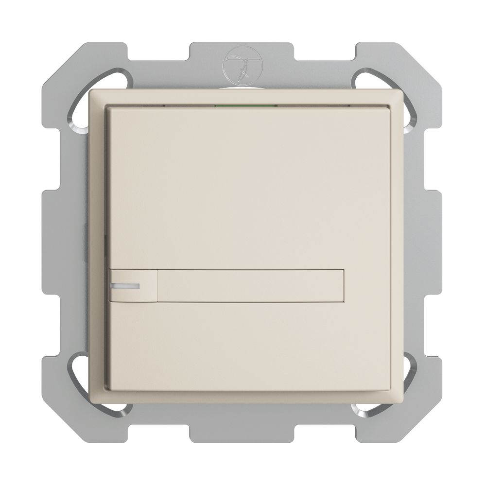 UP-KNX-Taster RGB EDUE, 250mW, m.RGB-LED, m.Papier., 1×Taste, 1×Tastenb., crema