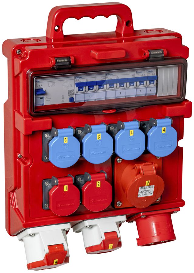 Stromverteiler DEM DB33620 32A 4×LS 1×FI 4×T23 2×T25 2×16A 1×32A