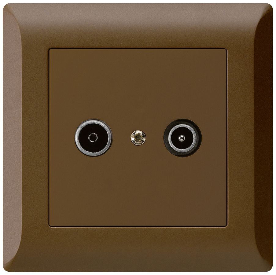 Prise de passage ENC kallysto.line R/TV 14dB brun