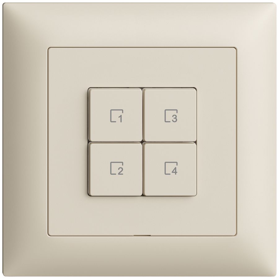 Poussoir scène ENC 4 scènes/4T WLAN Edue Wiser crema