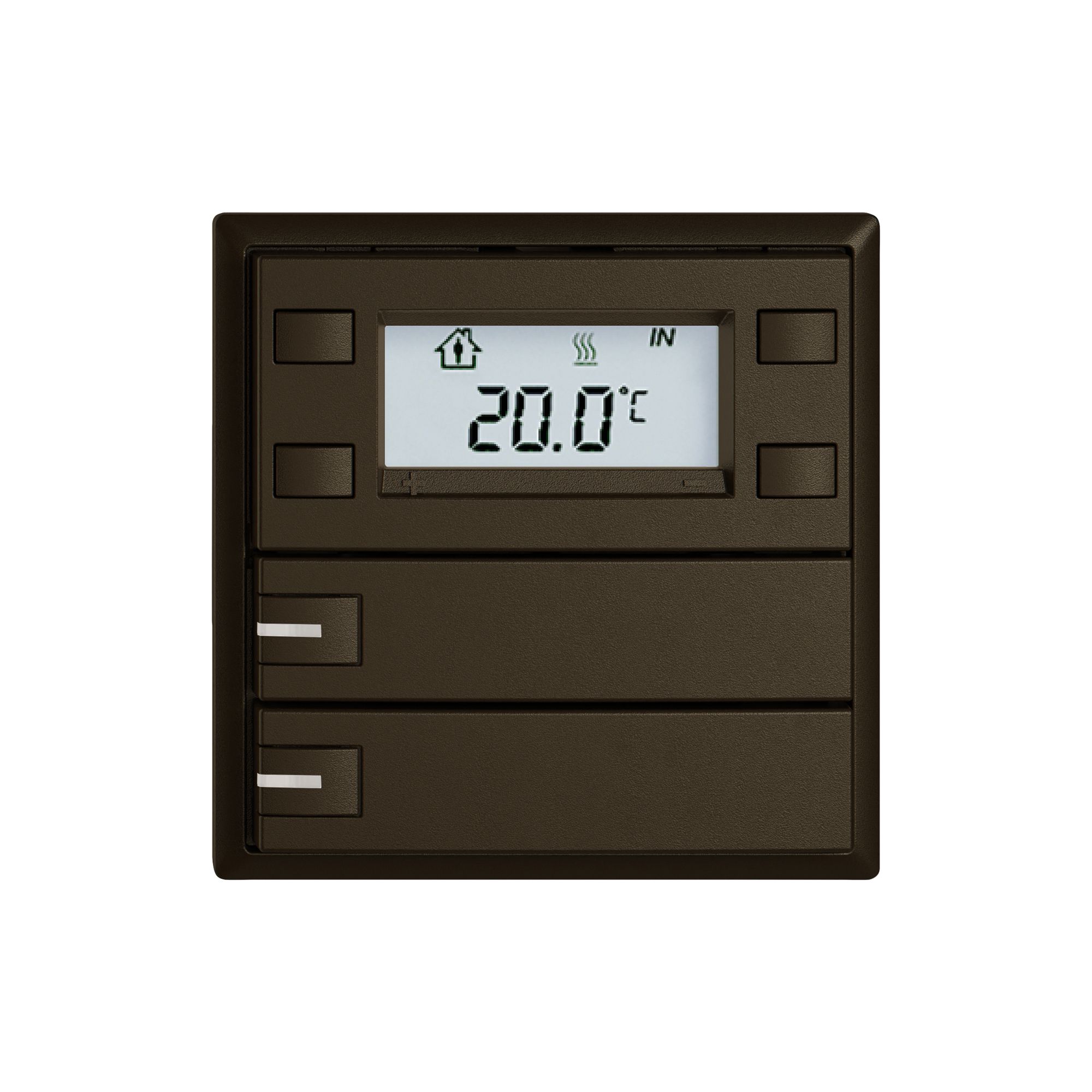 Poussoir RTH EDIZIO.liv SNAPFIX® a.RGB-LED 2×touches comm.1T br