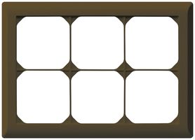 UP-Abdeckrahmen kallysto.line 2×3 braun horizontal 152×212mm
