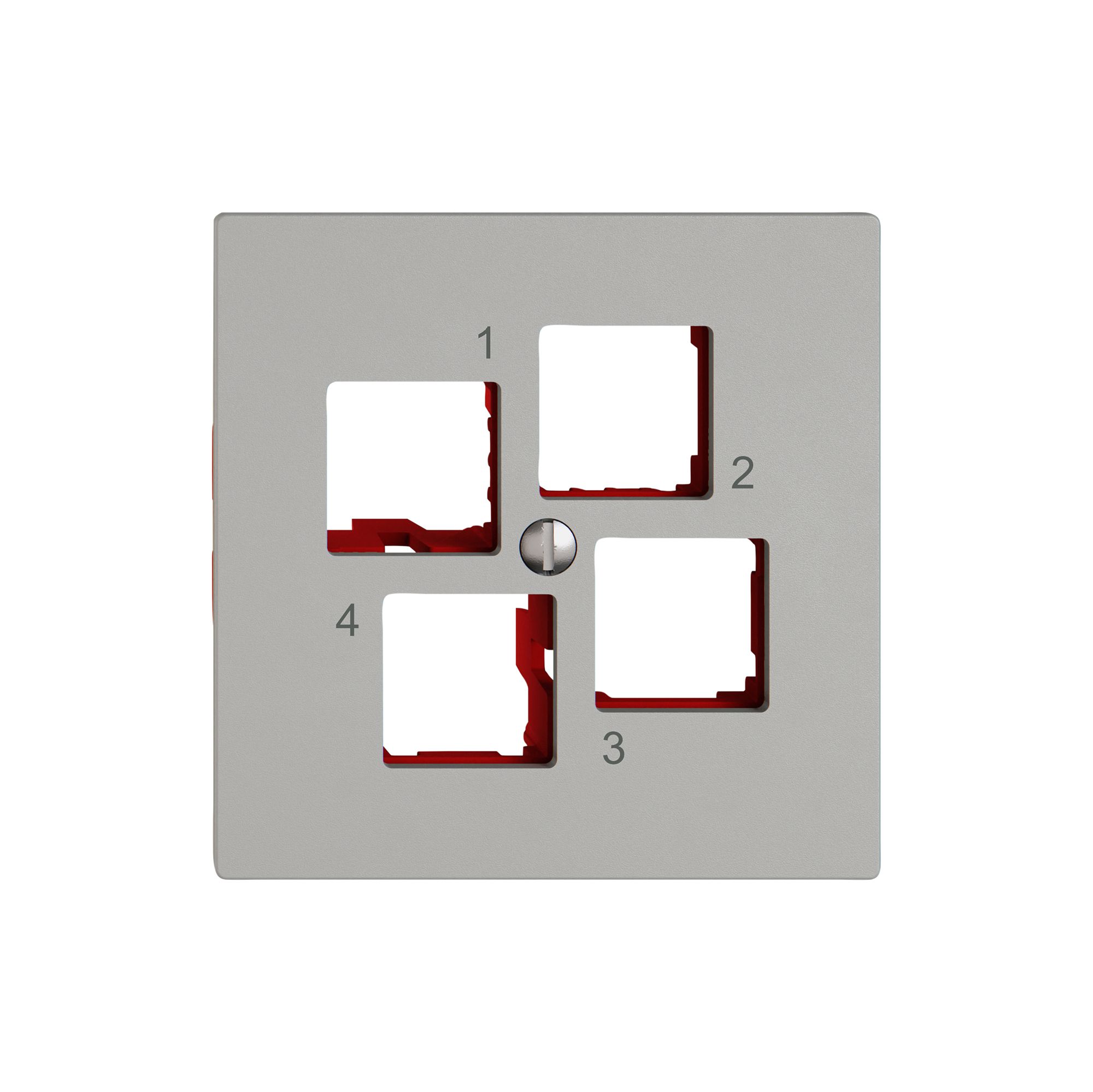 Montageset EDIZIO.liv EASYNET S-One SNAPFIX® gerade 4×RJ45 hgu