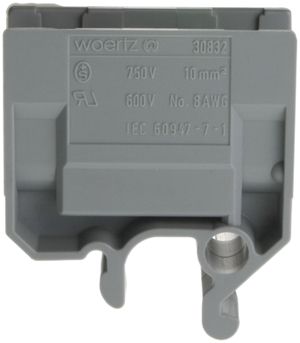 Morsetto di derivazione Woertz 4…10mm² 57A 750V raccordo a vite 2×1 guida G gr