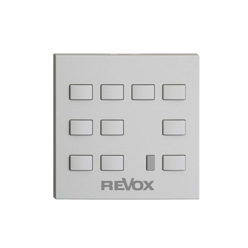 Kit de montage EDIZIOdue F pour Voxnet p. gravure, 10 boutons & IR, gris clair