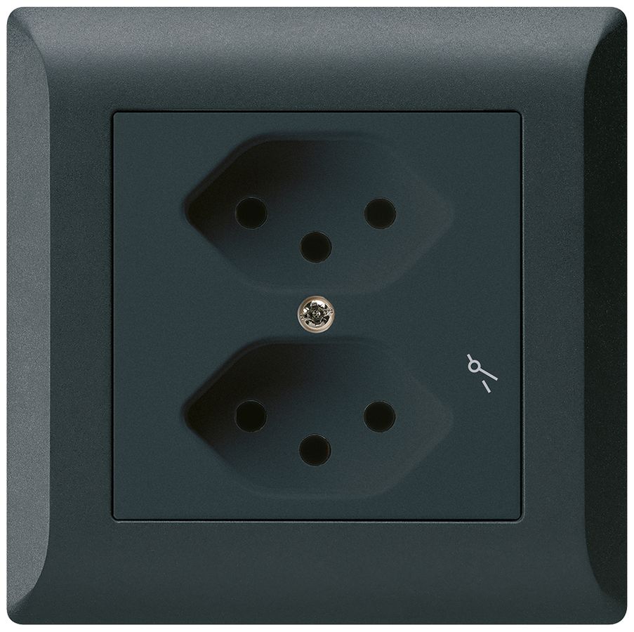 UP-Steckdose kallysto.line 2×T13/1 schwarz