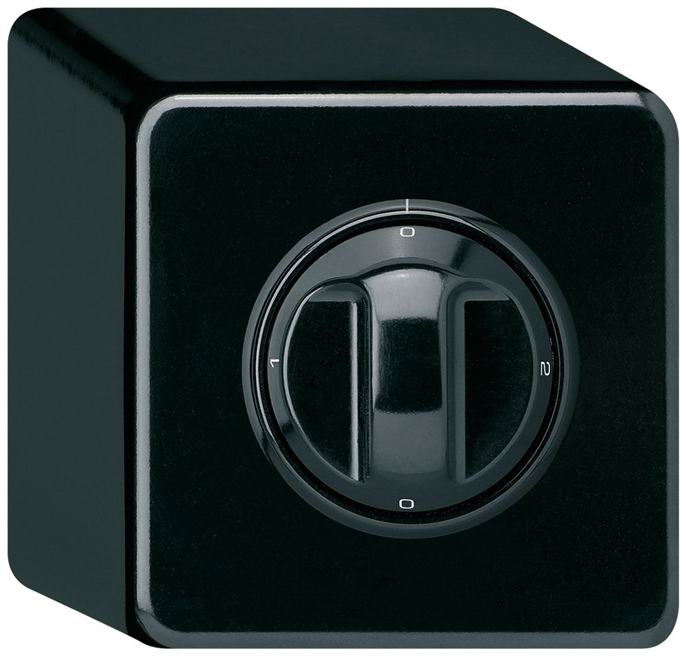 AP-Drehschalter basico 2/1L schwarz mit Drehgriff