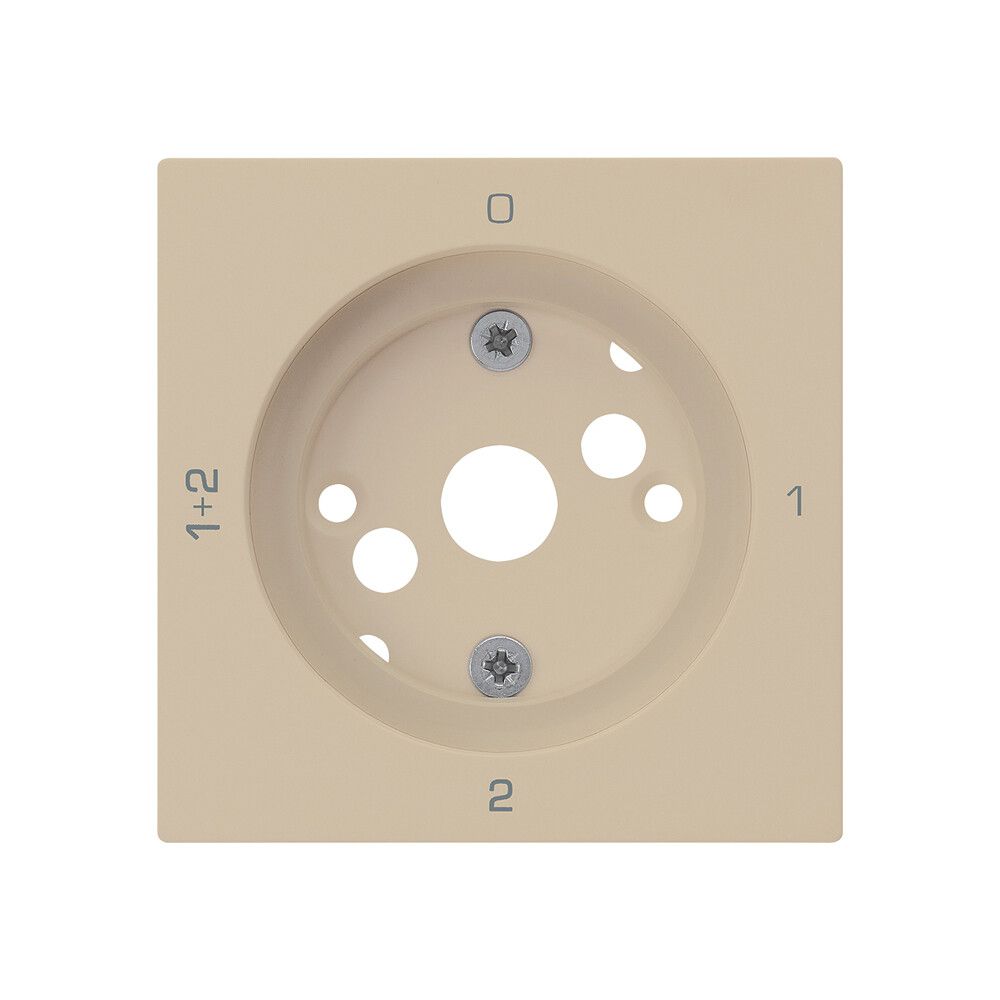 Plaque frontale kallysto 0-1-1+2-2 60×60mm pour interrupteur rotatif S1 beige