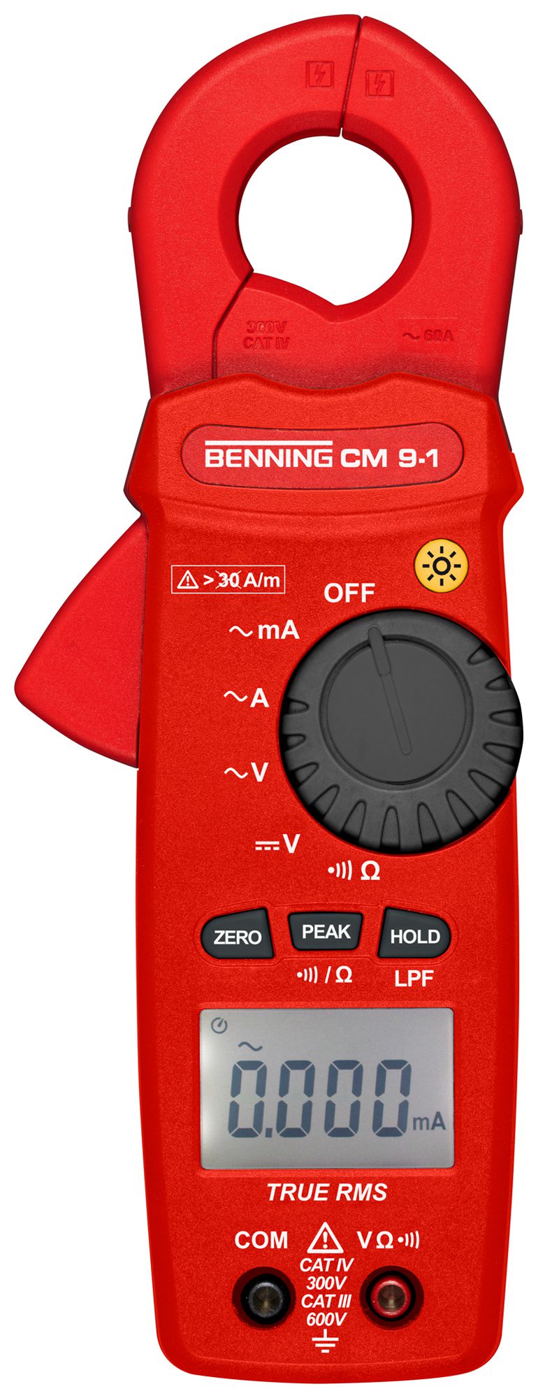 Stromzange Benning CM 9-1 600VUC 60A 600kΩ Cat IV 300V