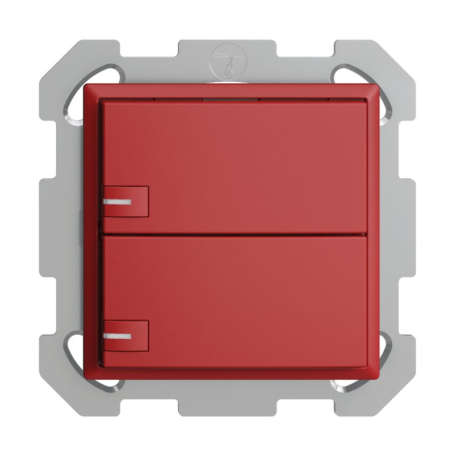 UP-KNX-Taster RGB EDUE, 250mW, m.RGB-LED, 2×Taste, 1×Tastenb., ber
