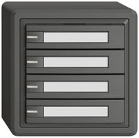 AP-Universaltaster EDIZIO.liv UNI SNAPFIX® 12…48V m.LED blau 4× 1-Tbed.Pap.dgu