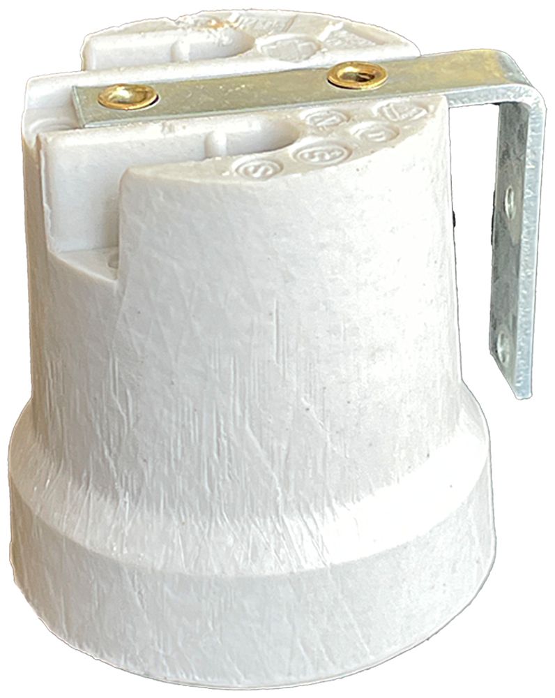 Douille Elektrogros E27 fixation à vis M3 Ø43×44mm blanc